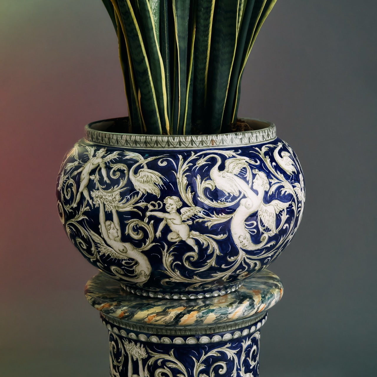 Cachepot con colonna