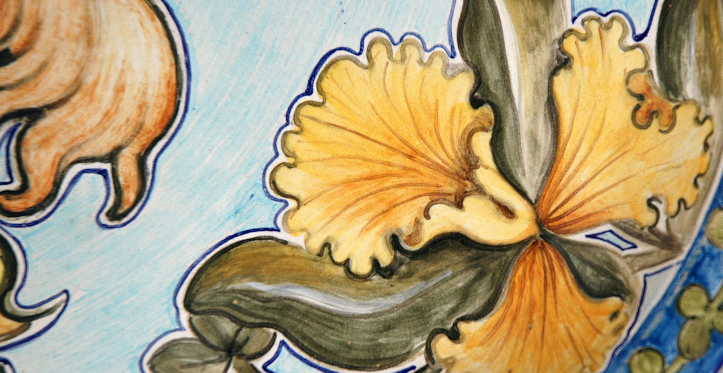 Piatto sei lobi celeste